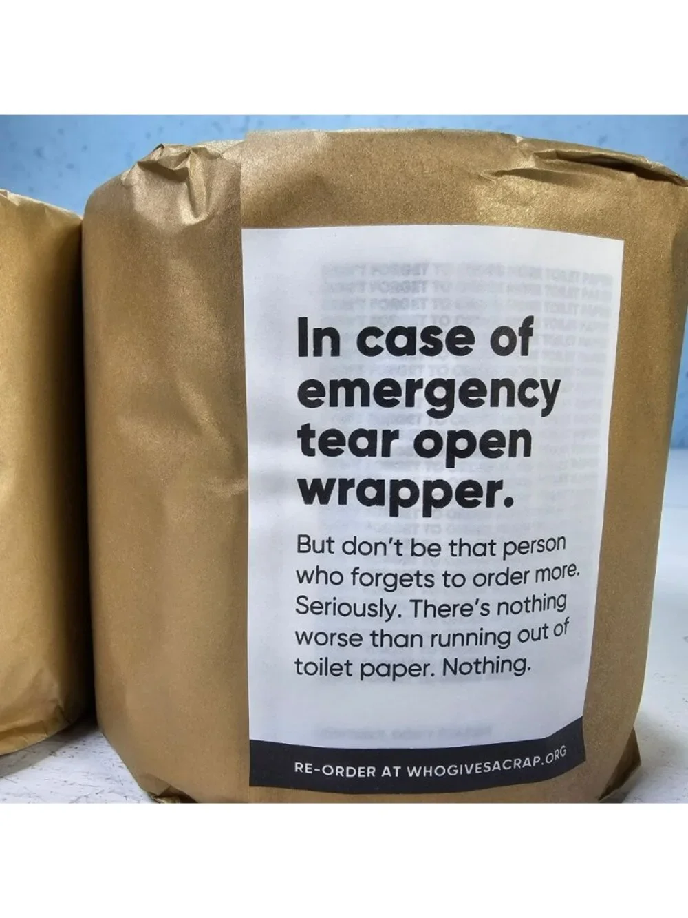 Who Gives A Crap 2-Pack Emergency Roll Toilet Paper